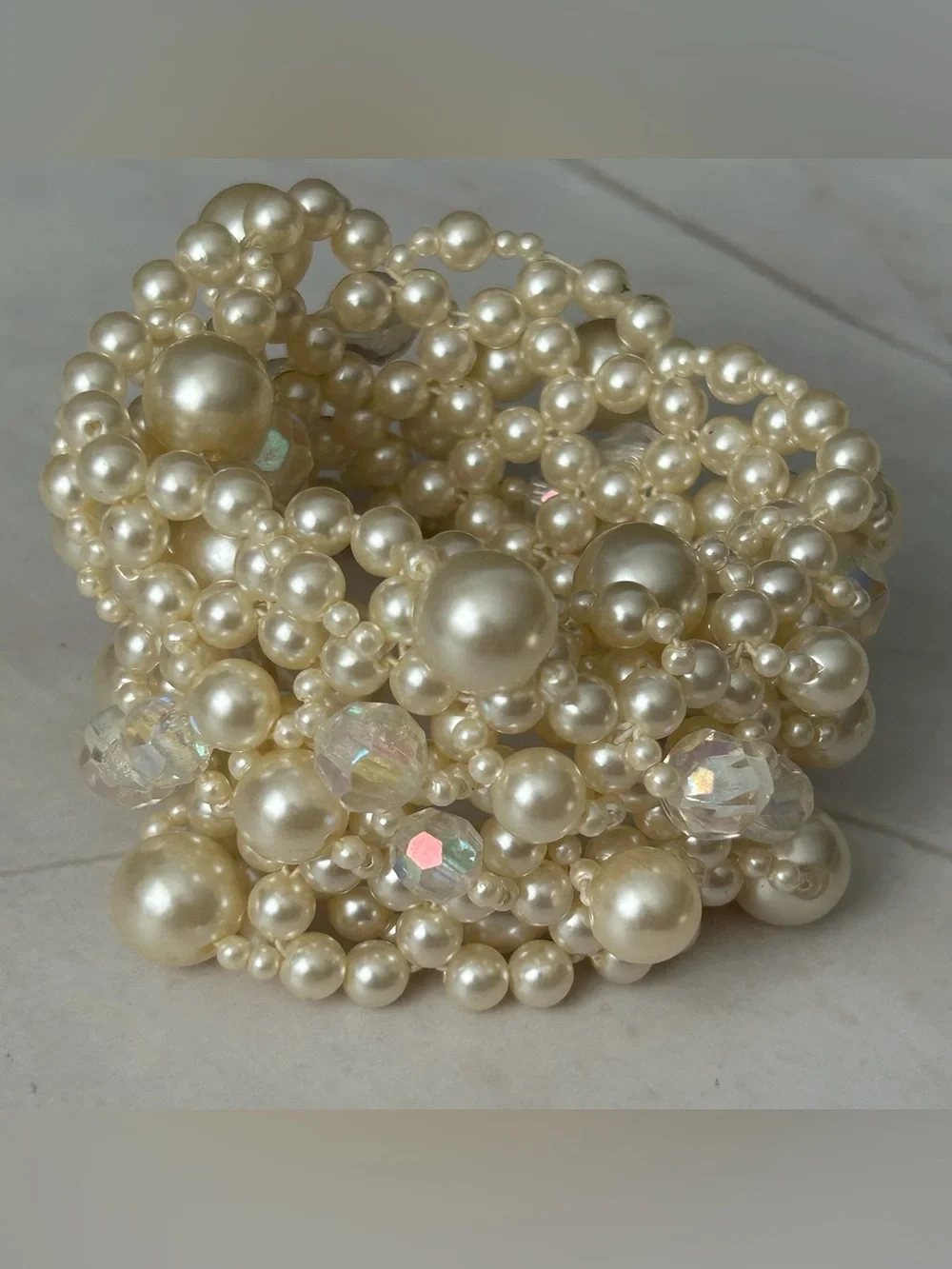 Pearl Cluster Stretch Bracelet